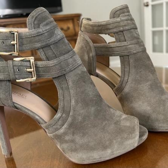 Michael kors Blaze open toe suede booties - Picture 2 of 4